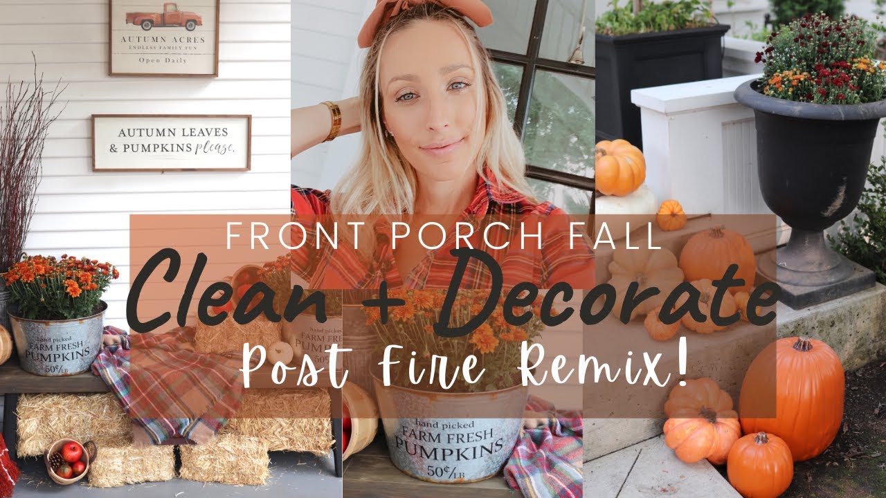 🍂 FALL FRONT PORCH MAKEOVER + CLEAN AND DECORATE WITH ME! 🍂 ULTIMATE DEEP CLEAN + DECORATE