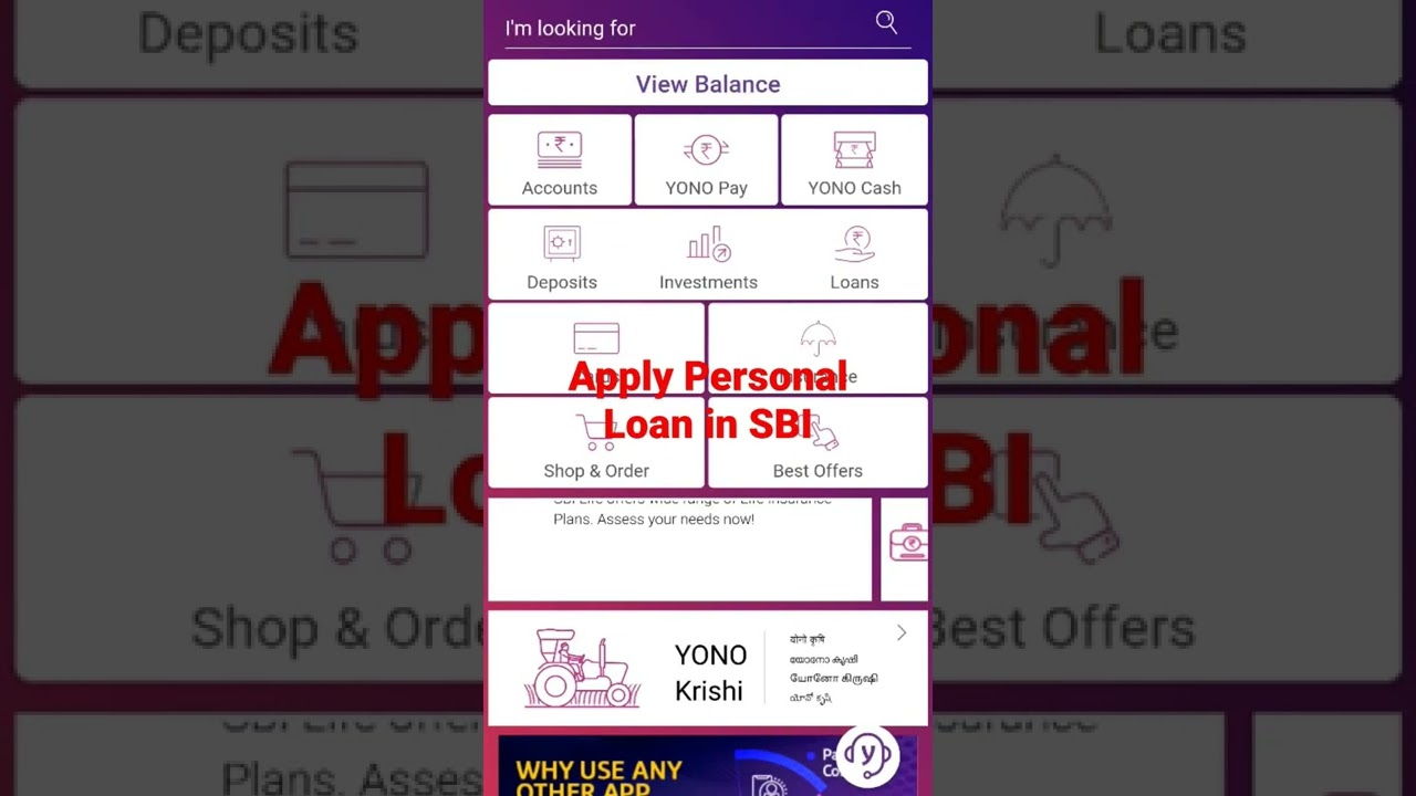 Apply SBI Xpress Credit Personal Loan by YONO App