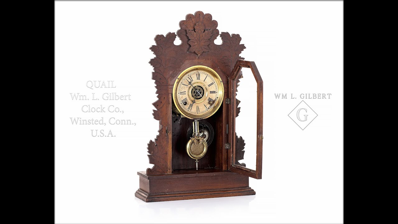 Antique Kitchen Mantle Clock QUAIL. William L. Gilbert Clock Co. Legends of the Fall.