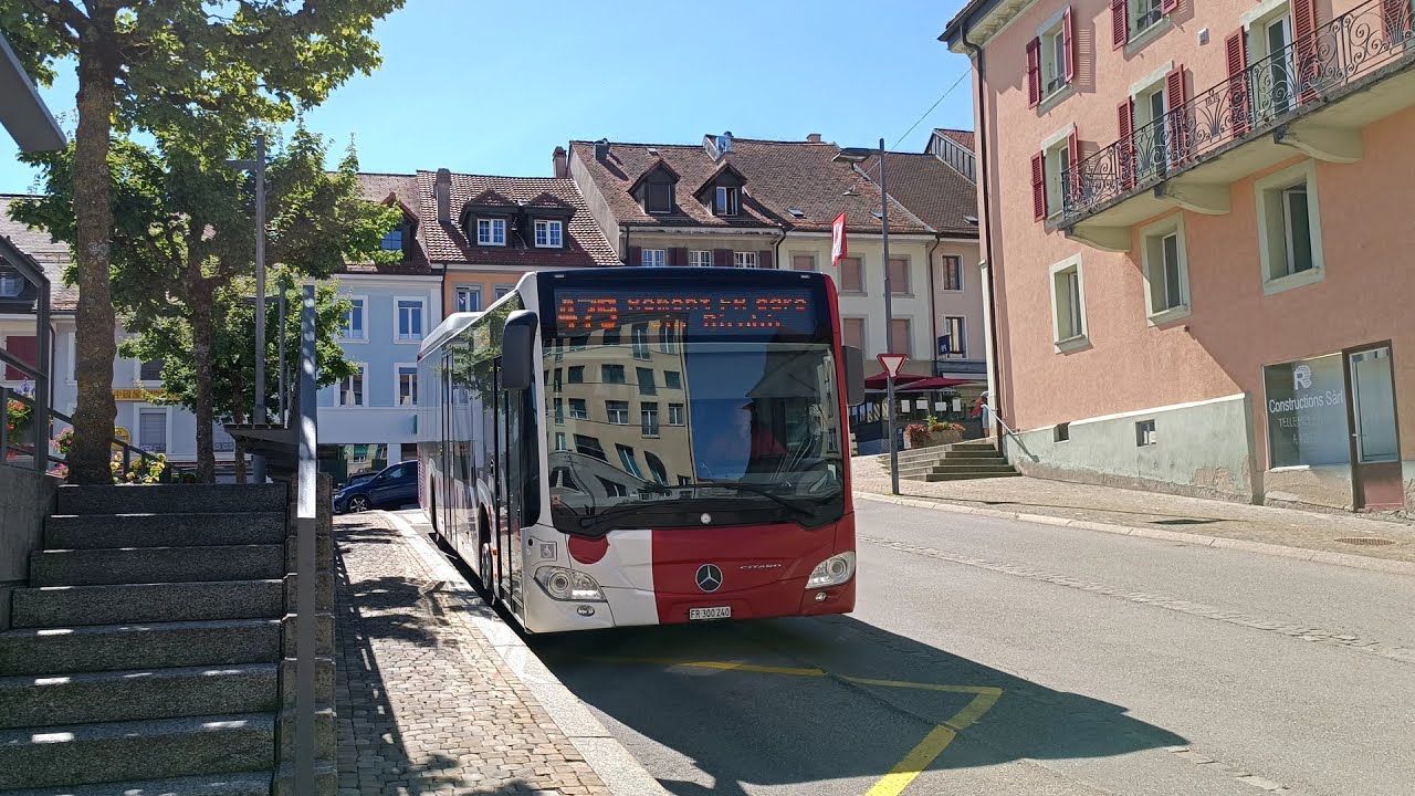 [Bus Ride] Ligne 479 du bus de Romont / Romont FR-Poste ➡ Romont FR-Gare