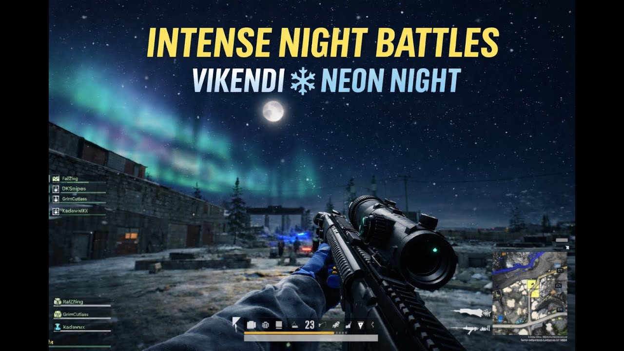 PUBG PC But Vikendi Turns Neon at Night 😳 | Full Match
