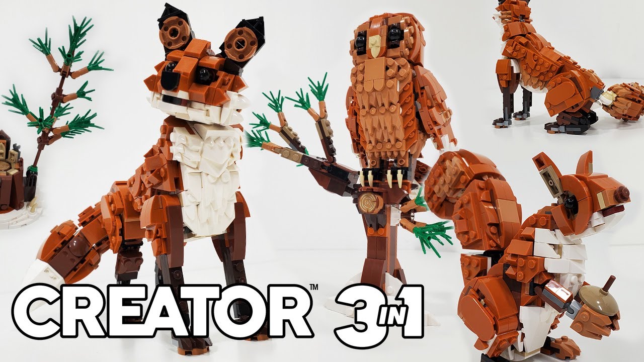 Обзор LEGO Creator: Лесные животные: Рыжая лиса (Набор 2024 31154) Мне нравится!