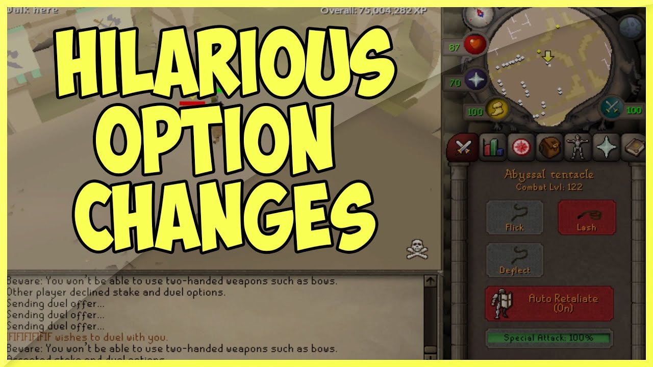 Hilarious Option Changes at Duel Arena