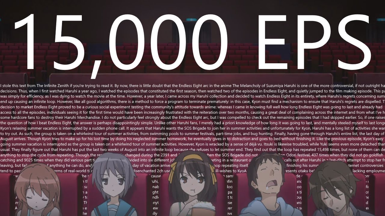 How Long Would It Take to Watch Endless Eight COMPLETELY?