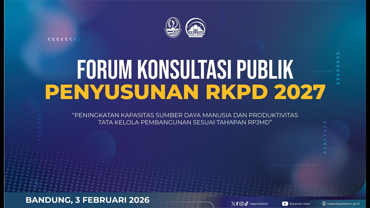 Forum Konsultasi Publik penyusunan RKPD 2027 Jawa Barat