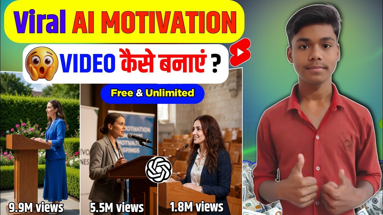 Viral AI MOTIVATION😱VIDEO कैसे बनाएं। Create Ai Motivation Speech Reels