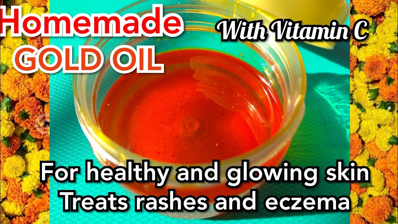 Homemade Gold oil / Marigold oil / Calendula Oil for healthy and glowing skin