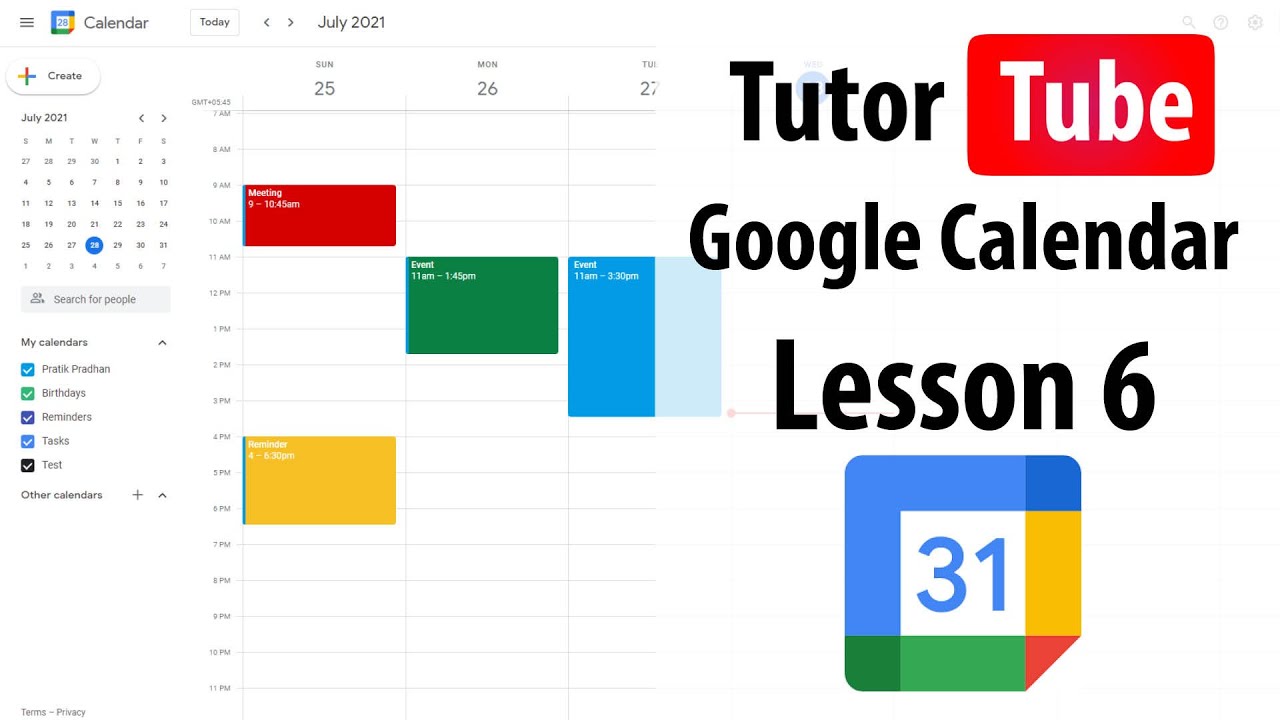Google Calendar Tutorial - Lesson 6 - Repeating Events
