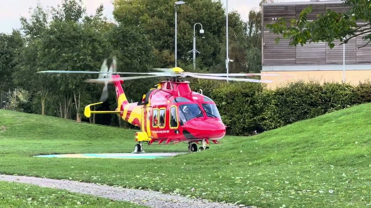 Essex & Herts Air Ambulance at Romford Queens Hospital. Part 1