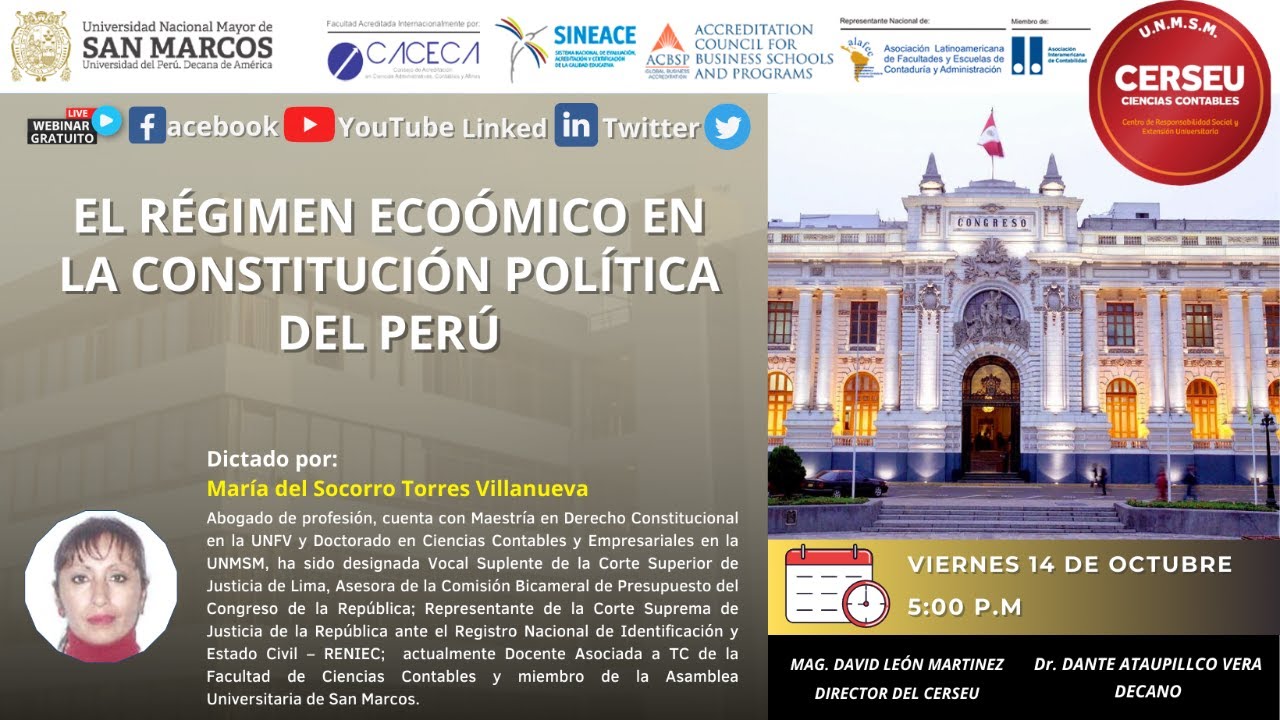 El Régimen Ecoómico en la Constitución Política del Perú