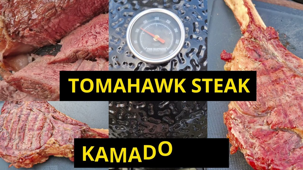 Tomahawk recept - Hoe maak je tomahawk op kamado BBQ - medium rare tomahawk steak