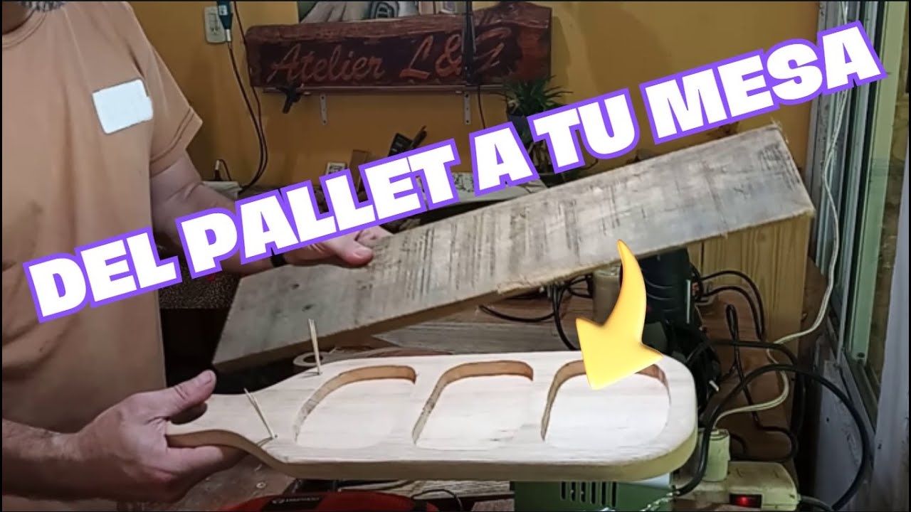 Del pallet a tu mesa!!! TABLA PARA PICADAS, con madera reciclada!!!