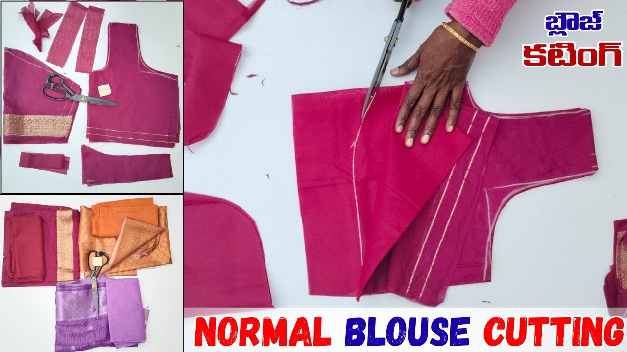 Normal Blouse Cutting Step by Step | Easy Method for Beginners|Vasantha tailor