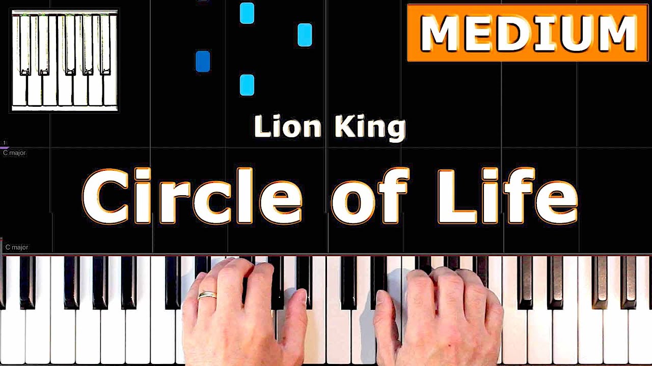 ✅ Circle of Life - Lion King - MEDIUM Piano Tutorial