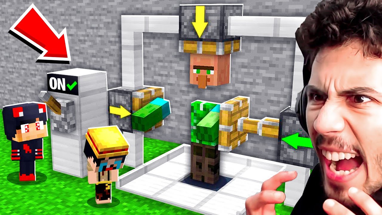 اكتشفنا جهاز مخلوقات غريبة للقرويين في قرية ماين كرافت !!؟