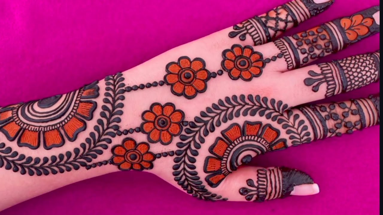 New easy back hand heena mahendi dising #youtube #mehndi #henna #video
