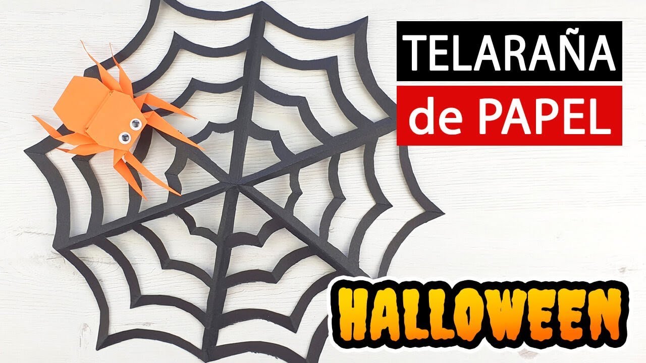 🕸 Cómo hacer una telaraña de papel fácil para Halloween