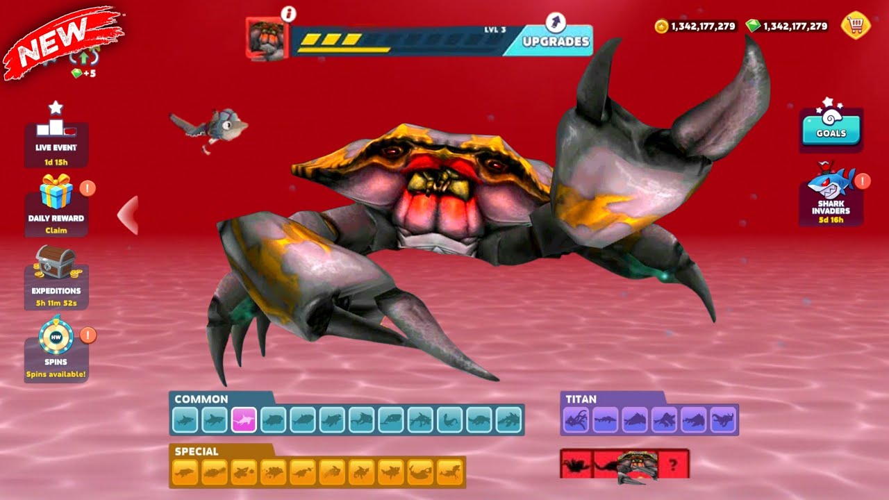 New King Crab Playable Coming Soon - All Sharks Make A Deal - Hungry Shark Evolution