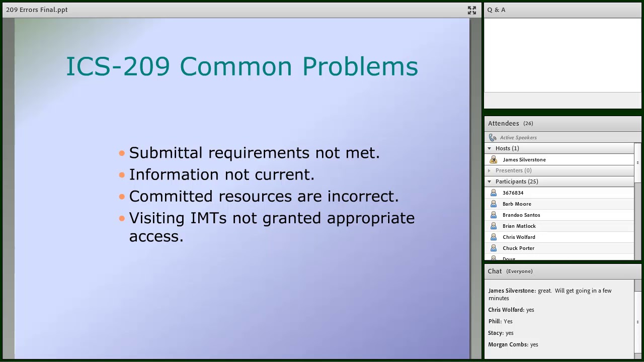 Common 209 Errors