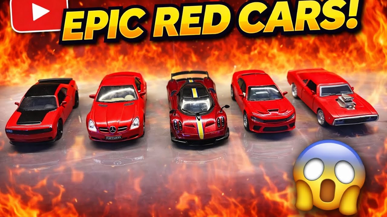 New red car collection | Different cars in one video 