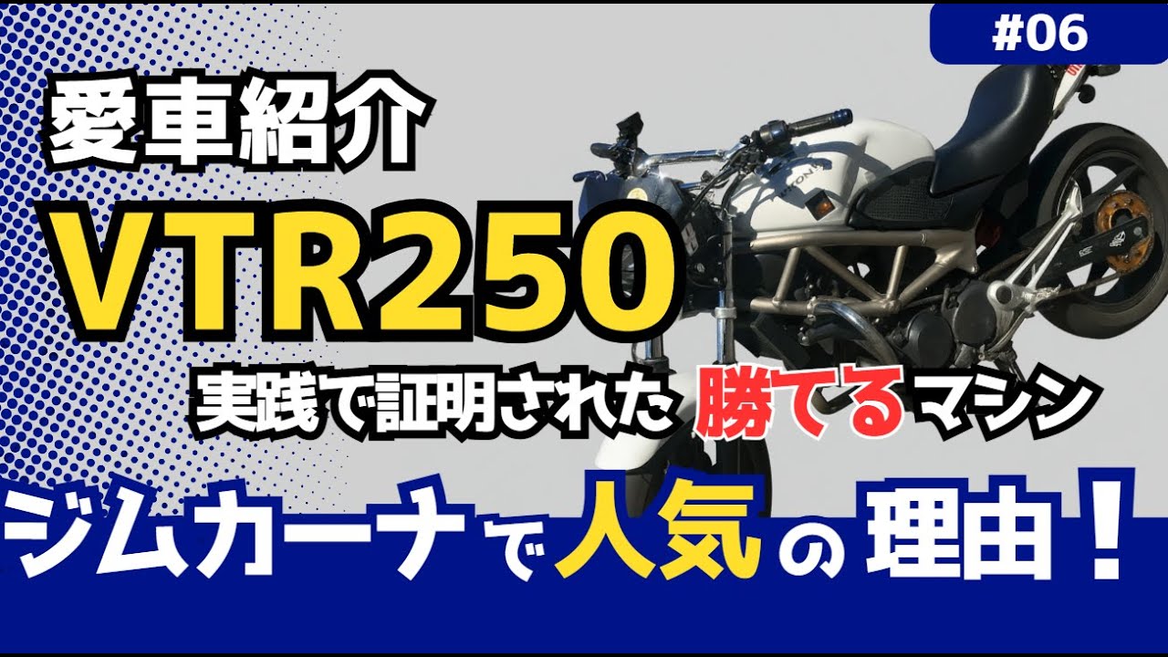 【愛車紹介#6】VTR250｜ジムカーナ定番マシンを徹底レビュー！おすすめカスタム＆走行性能