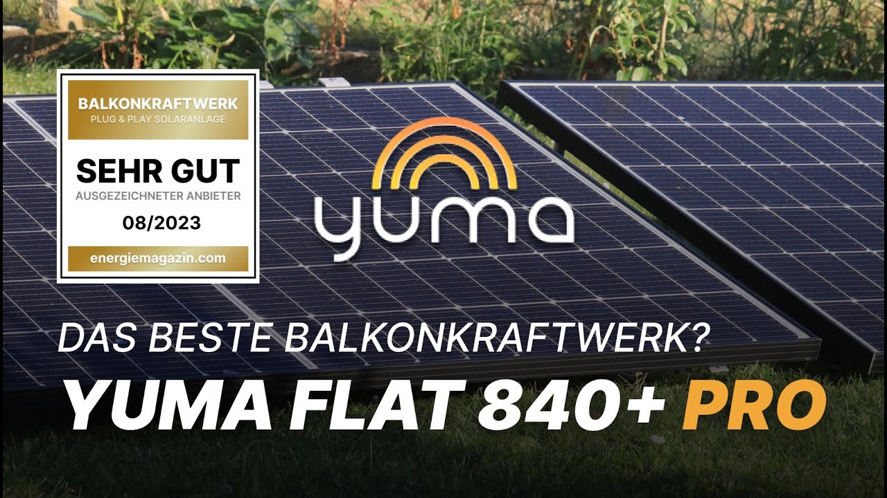 Balkonkraftwerk YUMA Flat Bifazial im Test: Aufbau, Leistung, Ertrag & Gutschein