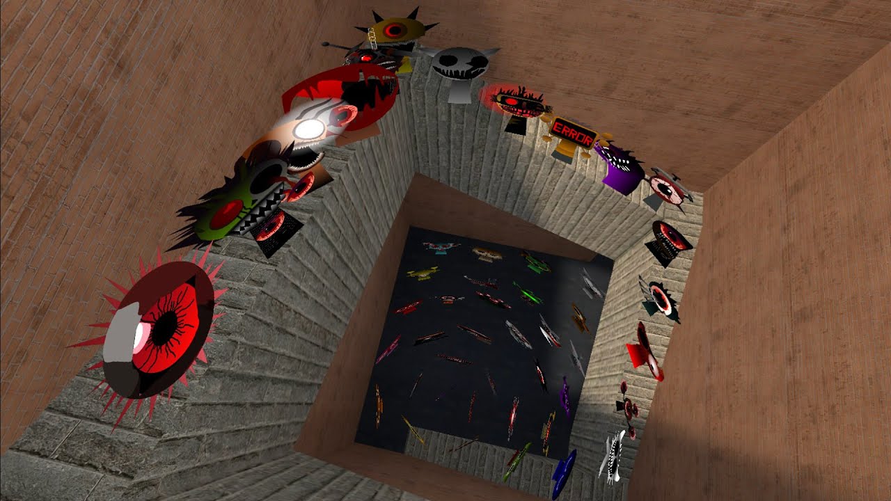 Nightmares Sprunki Nextbot Chase me in Maze Gmod