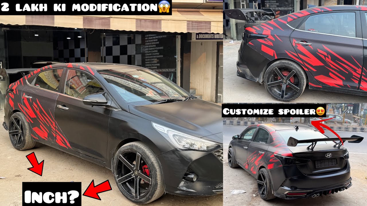 🔥Hyundai Verna🔥Full Modified😍Loud Exhaust❤️Stage 2 convert😱Customize Spoiler🔥graphics😍