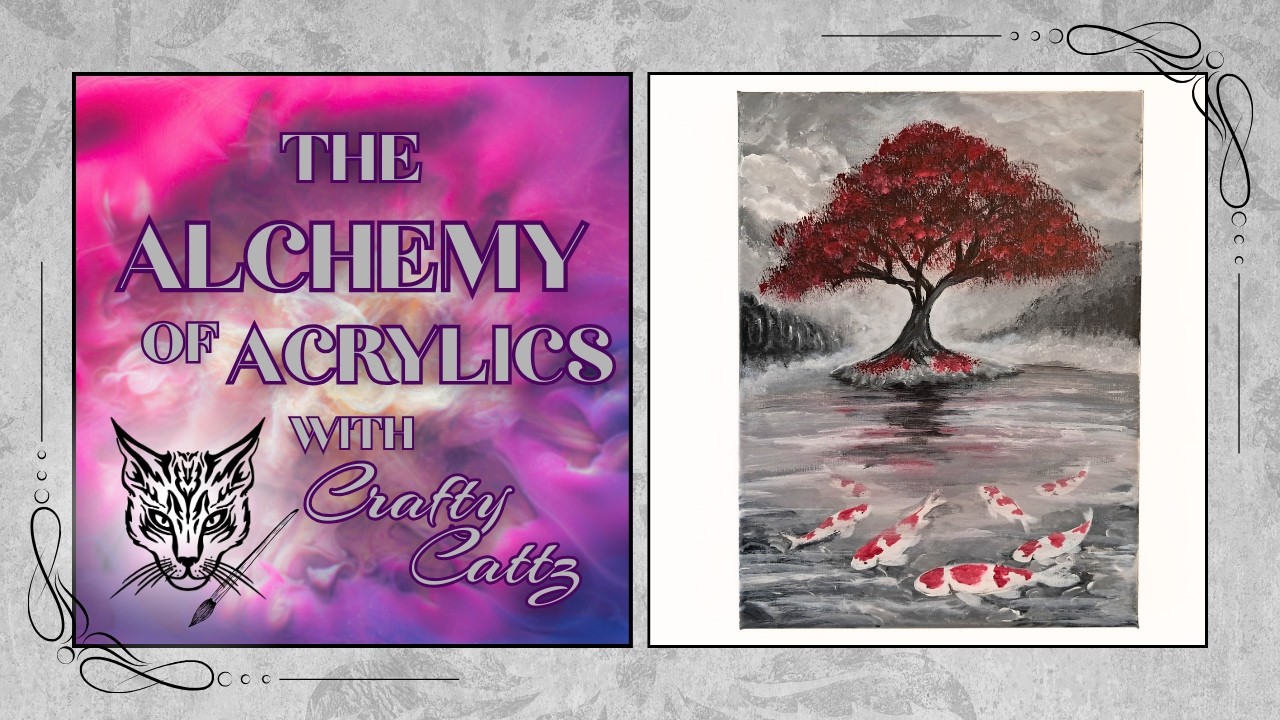 The Alchemy of Acrylics ~ Reflections in Red ~  Fantasy Art