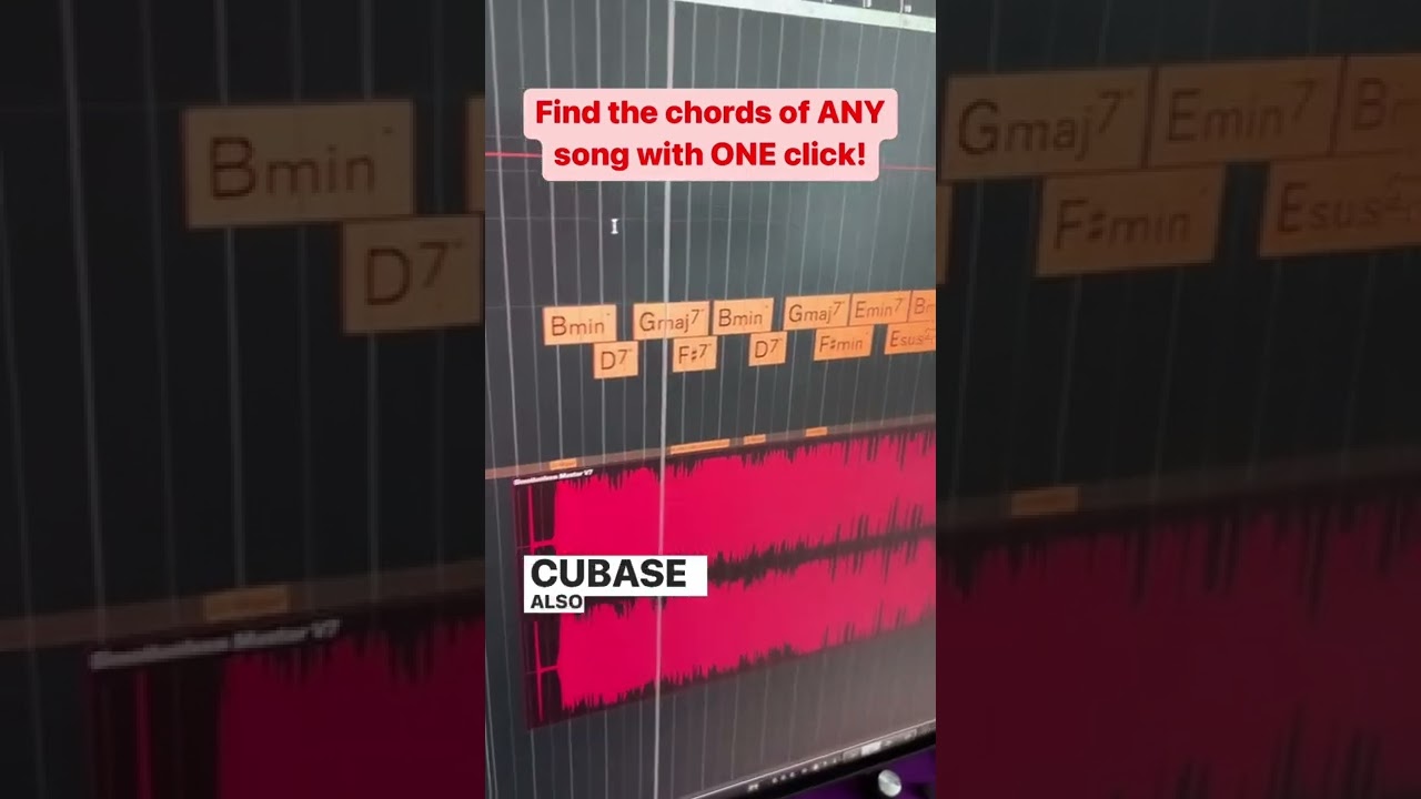 Find the chords of any song with one click! #musicproductiontips #cubase