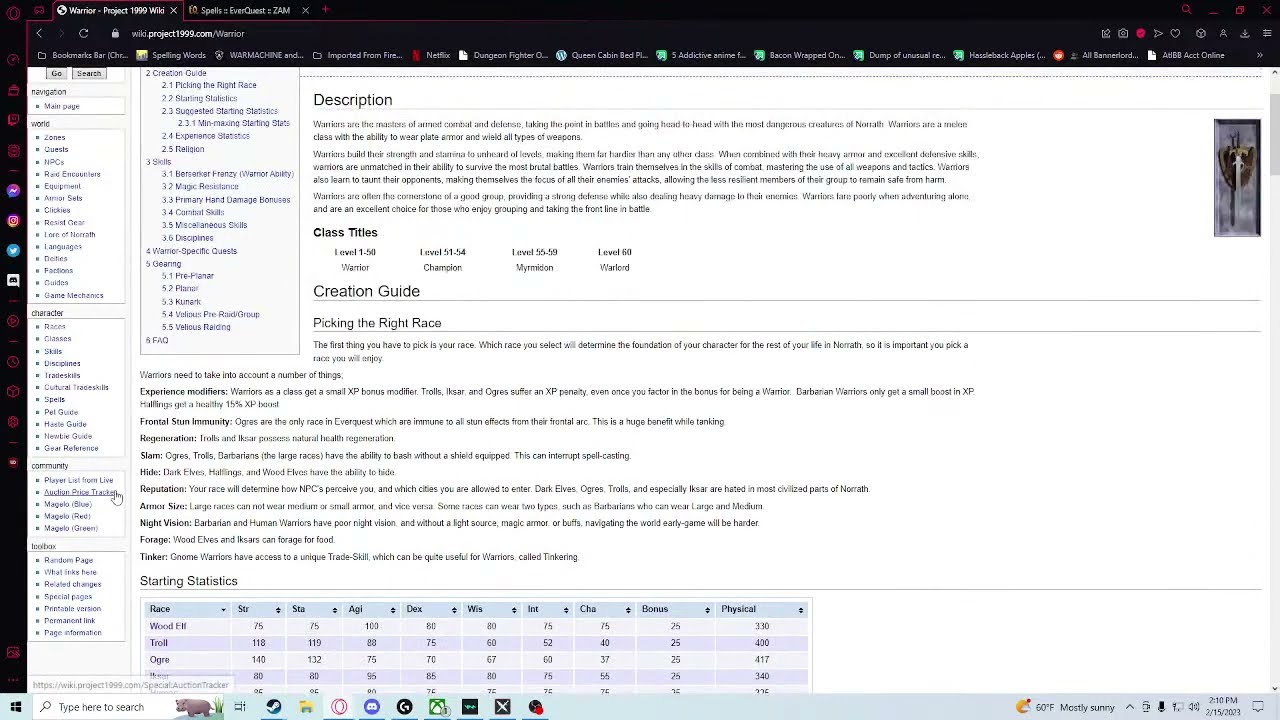 Everquest in depth class. Warrior/Shadowknight/Paladin