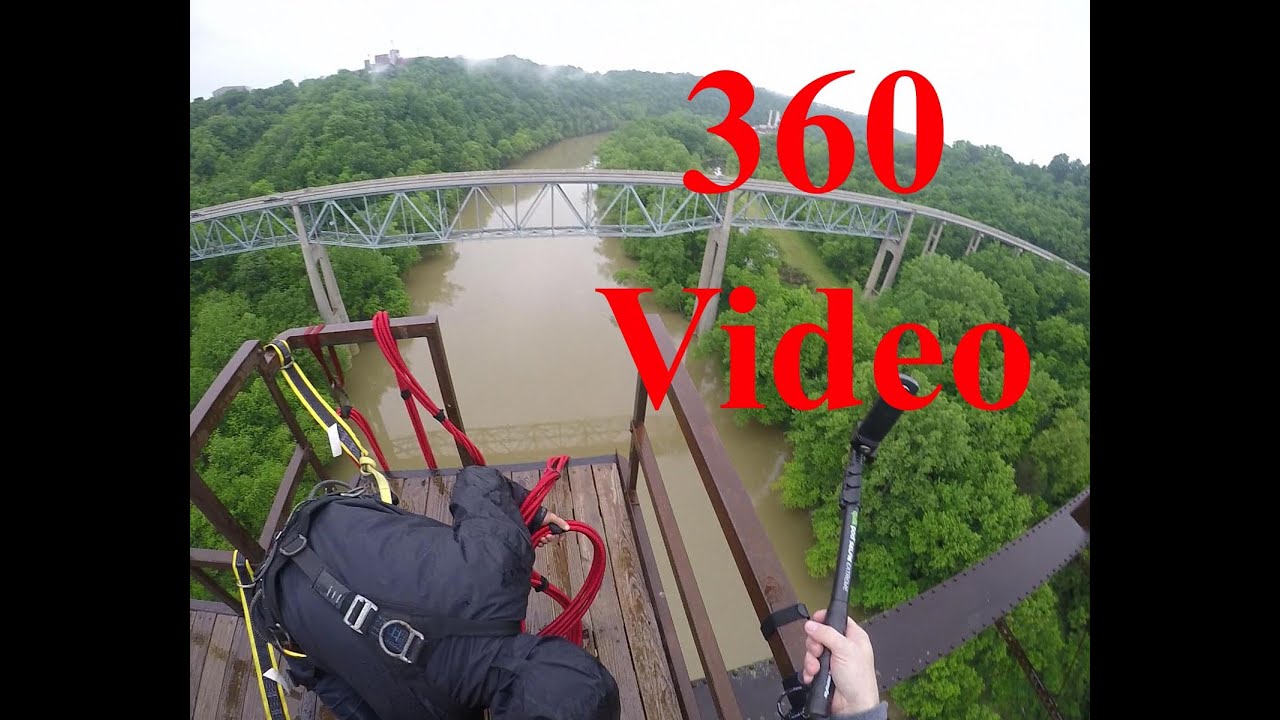 Young's High Bridge 360 video Bungee Jump Vertigo Kentucky