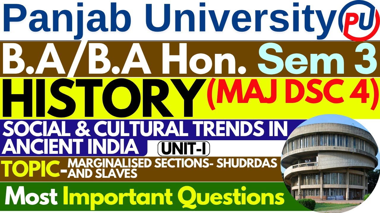 Marginalised Sectioned | Shudras | Ancient India | DSC Major | DSC History 3rd Semester | PUC | L 2