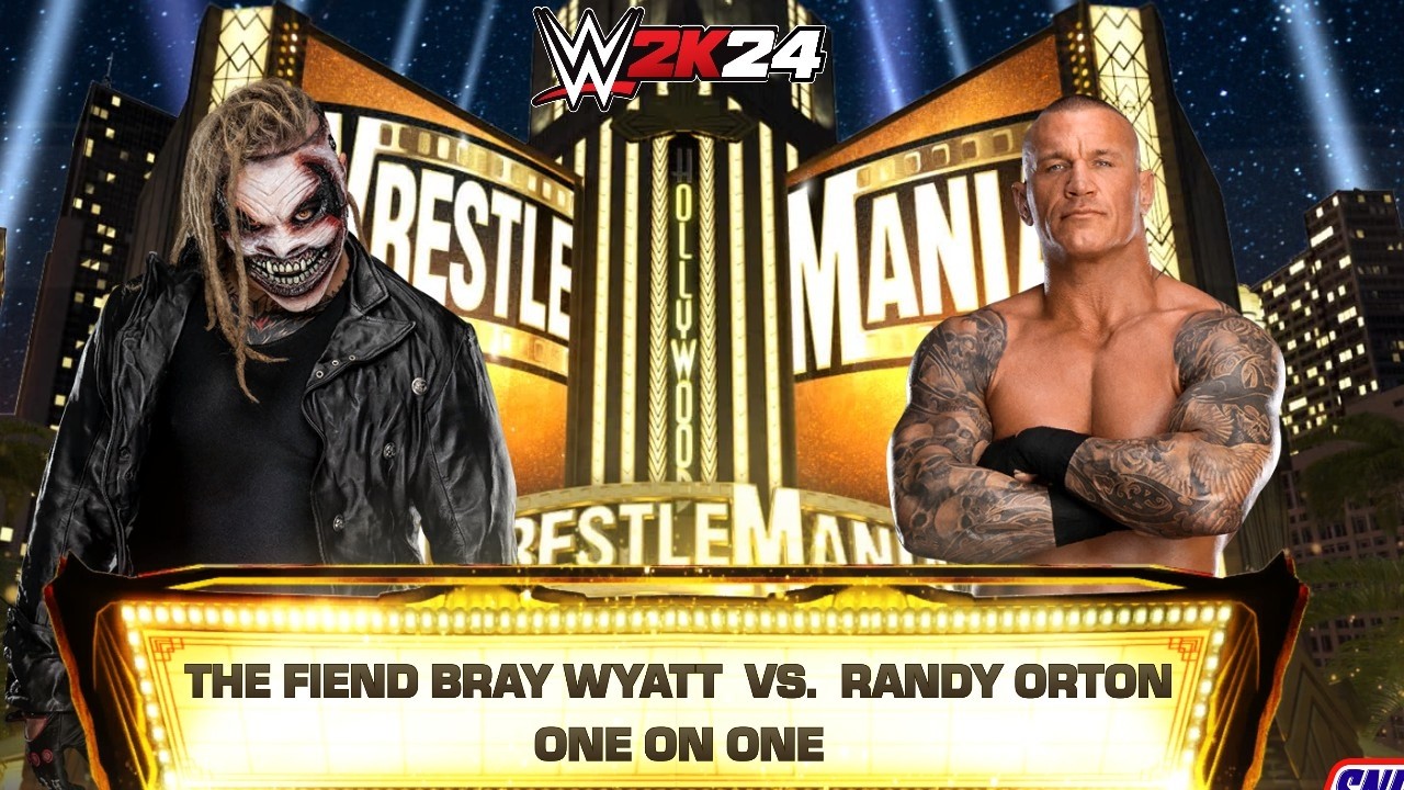 WWE 2k24 - Брэй Уайатт против Рэнди Ортона: Одиночный матч на WrestleMania Goes Hollywood