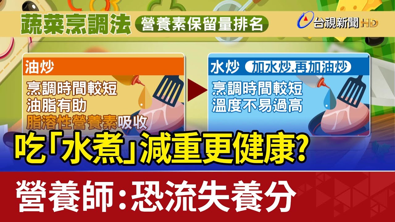 吃「水煮」減重更健康？營養師：恐流失養分