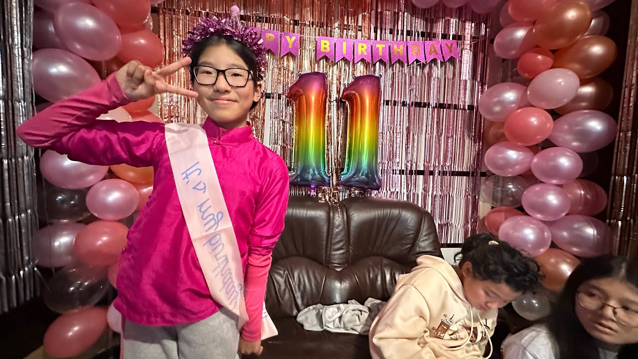 what Sherab got for her 11th birthday Celebration in home#tibetan#birthdays vlog