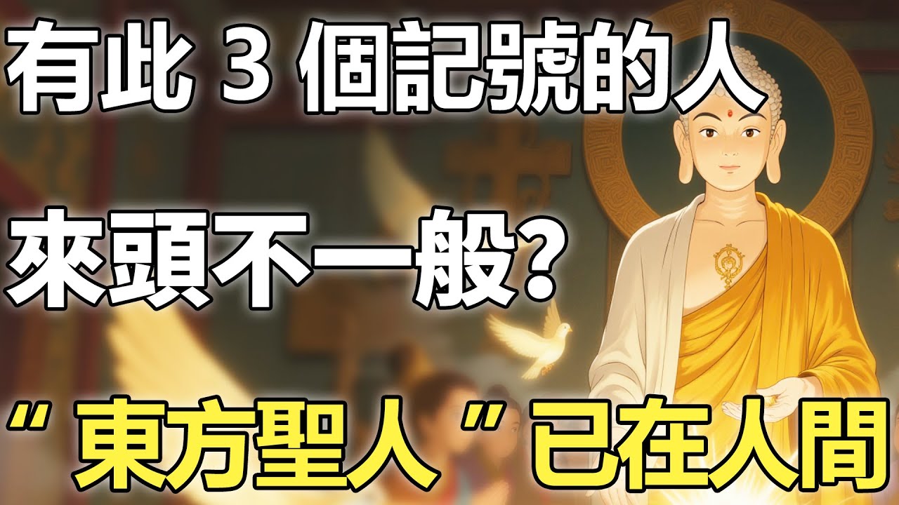 身上有此3個記號的人，來頭不一般？佛祖：“東方聖人”已在人間【輪回|因果|佛學】