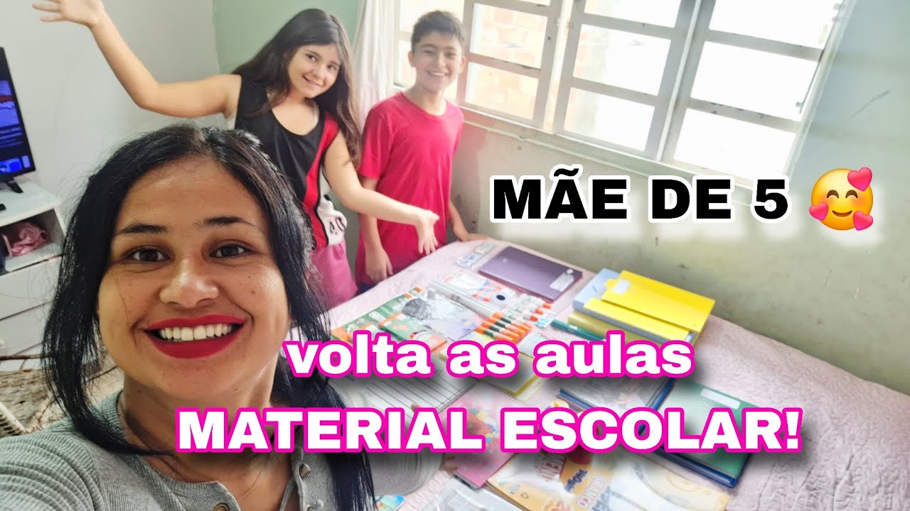 Mãe de Cinco/compramos os materiais escolar/gastamos pouco🥰