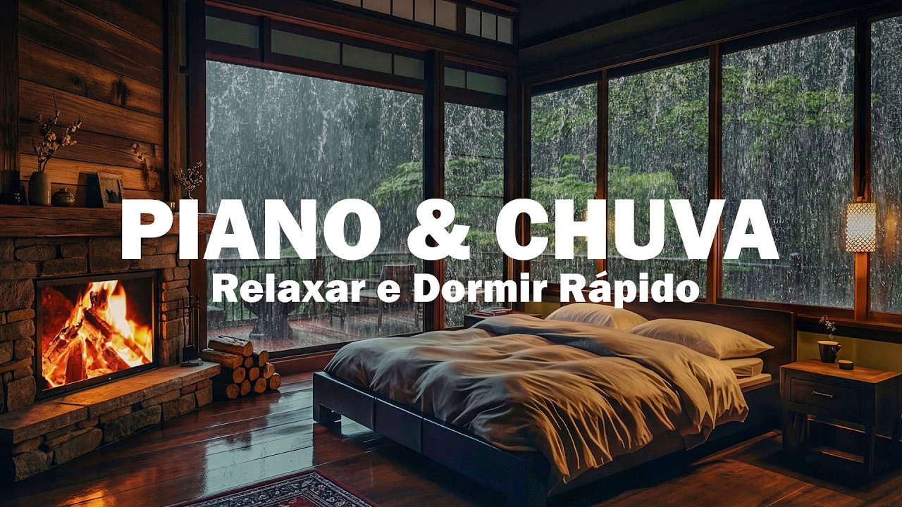 Durma Profundamente com Chuva na Floresta e Piano Calmante – Adeus Ansiedade e Insônia
