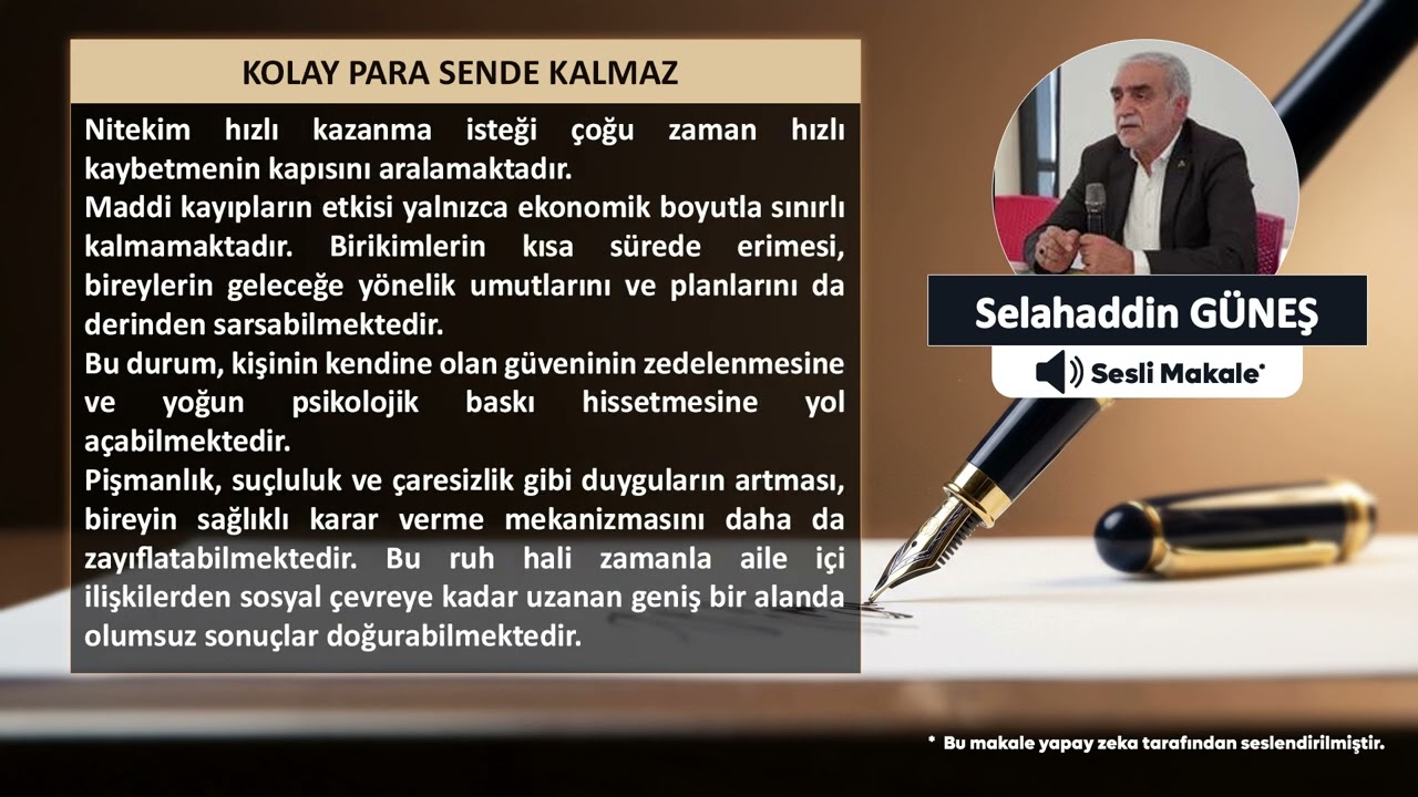 Kolay Para Sende Kalmaz  – Selahaddin Güneş