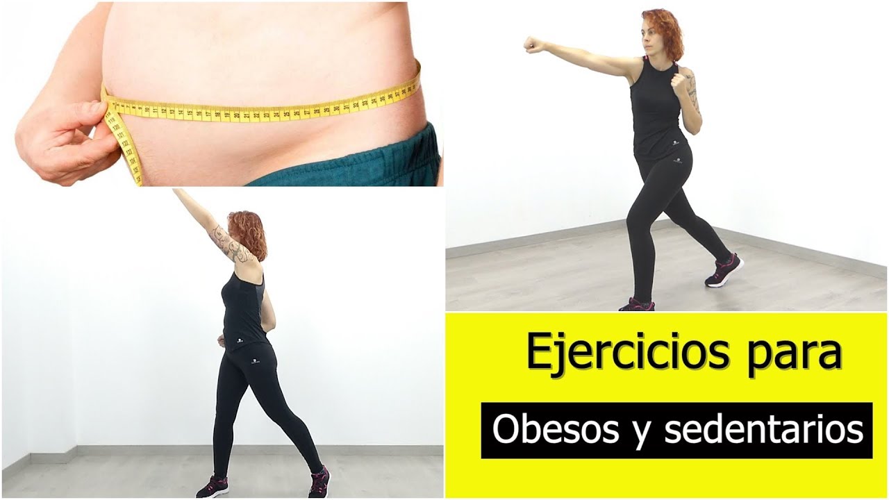 🔥 Ejercicios para obesos y sedentarios en casa -【Fáciles y efectivos】