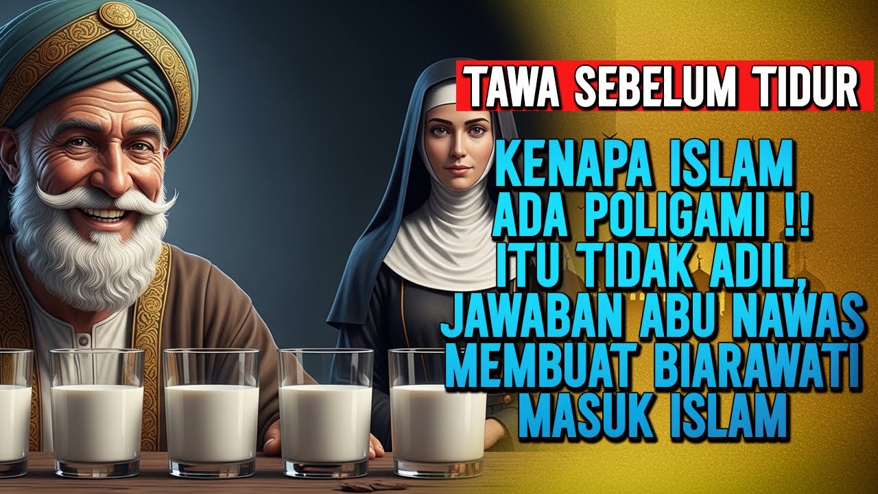 DEBAT: POLIGAMI SAKITI HATI WANITA ! ABUNAWAS BIKIN BIARAWATI MUALAF - KISAH LUCU PENGANTAR TIDUR
