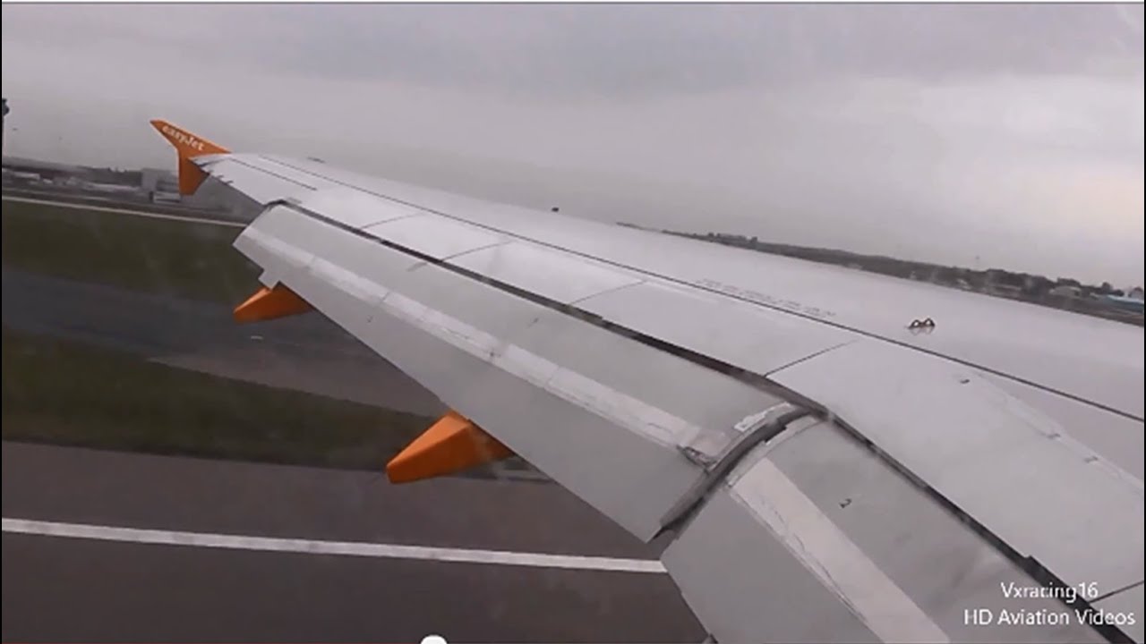 Easyjet A319 ABORTED landing & go around at London Stansted Airport (STN/EGSS) 31/3/14 [1080p HD]