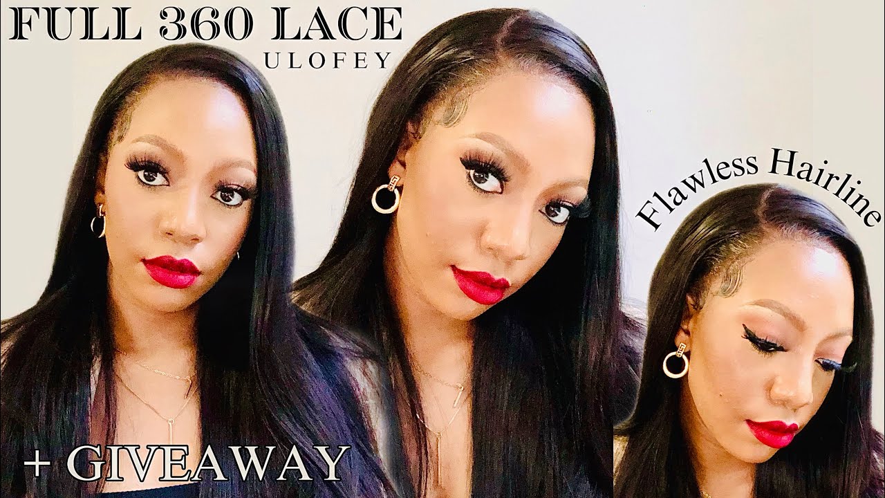 THE ULTIMATE CLEAN HAIR LINE !!! 360 FULL WIG INSTALL feat. @ulofey hair & Wig Giveaway