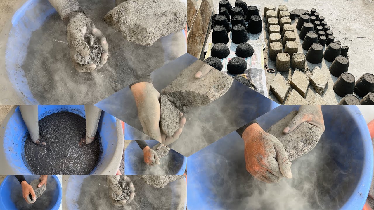 ASMR dusty pure charcoal dry and water crumbing #charcoalashes #charcoal #crumbling