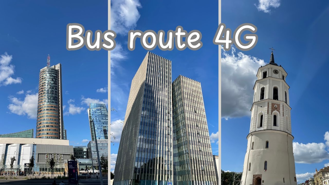 Vilnius Bus 4G: From Pilaitė to Saulėtekis – Full Route Tour