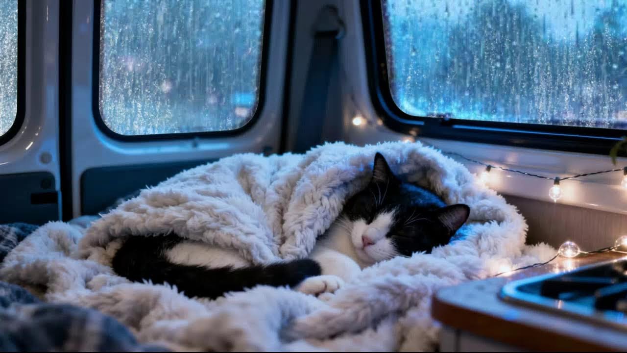 Calm Heavy Rain on Car Roof | Perfect for Sleep, Study & Focus