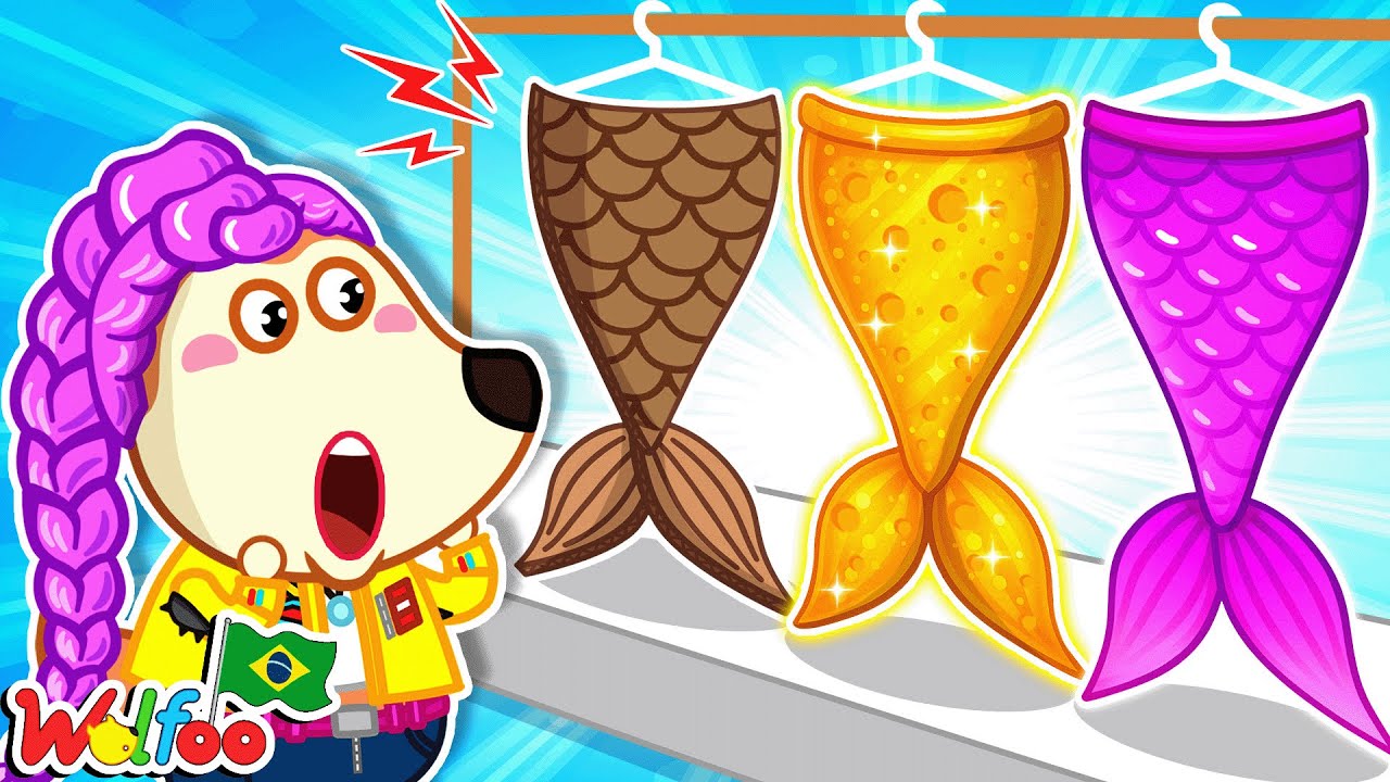Lucy e Rumi Viram Sereias – Vamos Criar um Mundo Mágico Submarino! 🧜‍♀️✨Wolfoo em Português