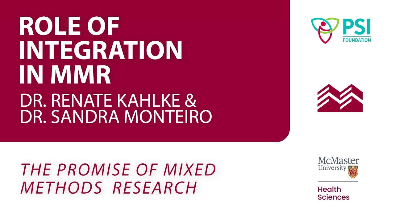 Role of Integration in MMR | Drs. Renate Kahlke & Sandra Monteiro | PSI Mixed Methods Research 2025
