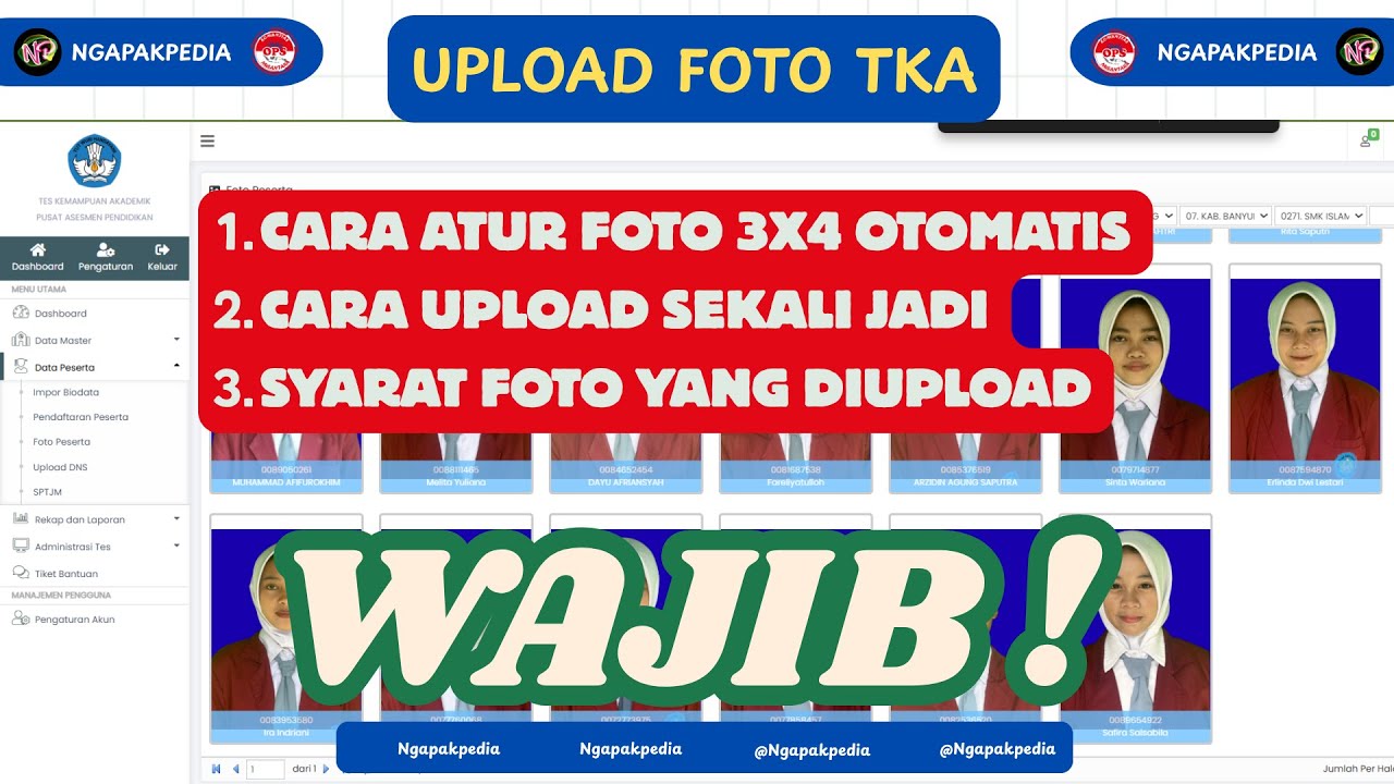 CARA UPLOAD FOTO PESERTA TKA LANGSUNG JADI